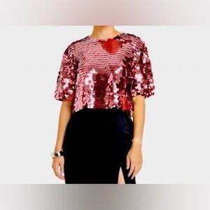 Sequin Pink Women's Top
